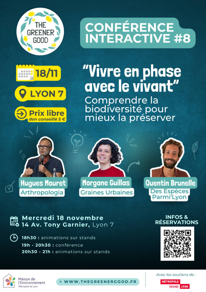 Affiche de la 8ème conférence interactive : Vivre en phase avec le vivant